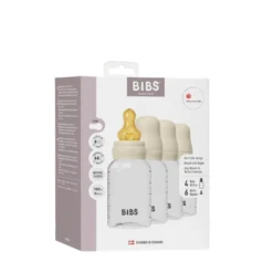 Rund nappflaska Latex 4-Pack 150ml - Ivory