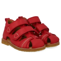 Sandal m. Hjäta Broderi - Red