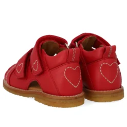 Sandal m. Hjäta Broderi - Red