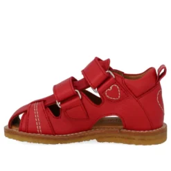Sandal m. Hjäta Broderi - Red