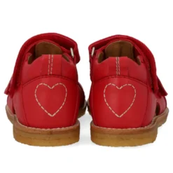 Sandal m. Hjäta Broderi - Red