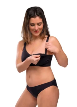 Seamless Amnings-BH Med Inlägg - Black