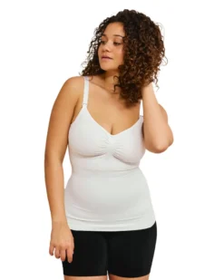Seamless Amningstopp Med Shapewear - Vit