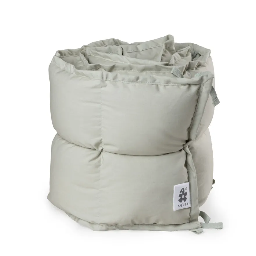 Sebra Spjälsängsskydd Kapok Halv Längd - Mist Green