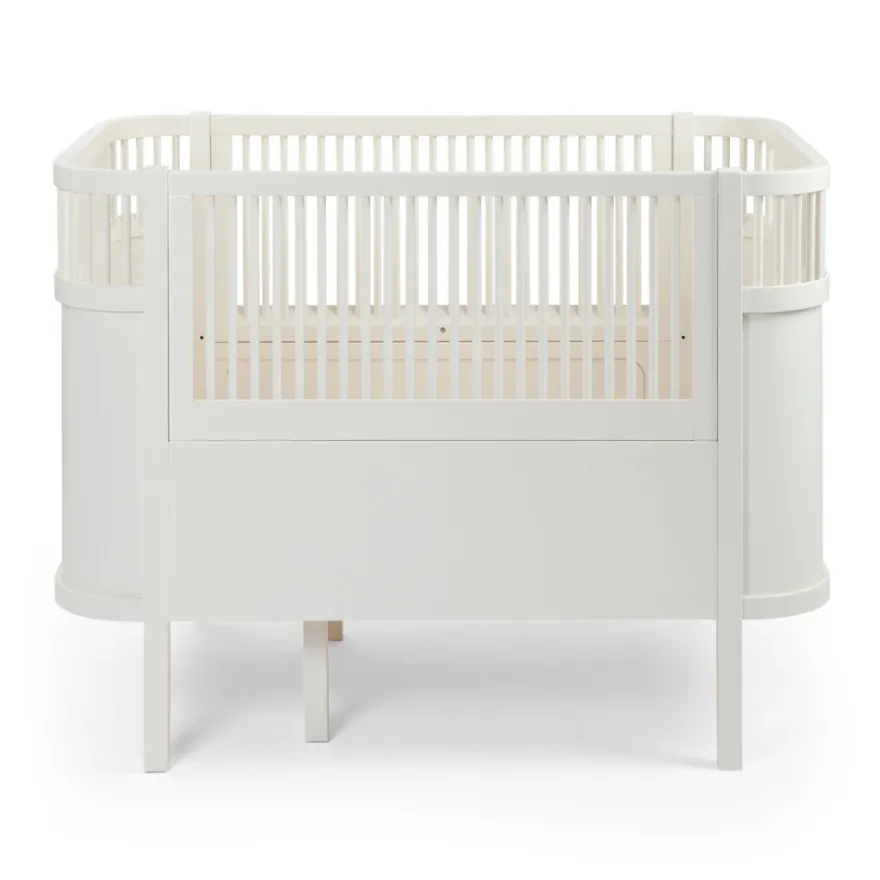 Sebra Växasäng 2i1 Baby & Juniorsäng Och Madrass - Classic White