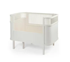 Sebra Växasäng 2i1 Baby & Juniorsäng Och Madrass - Classic White