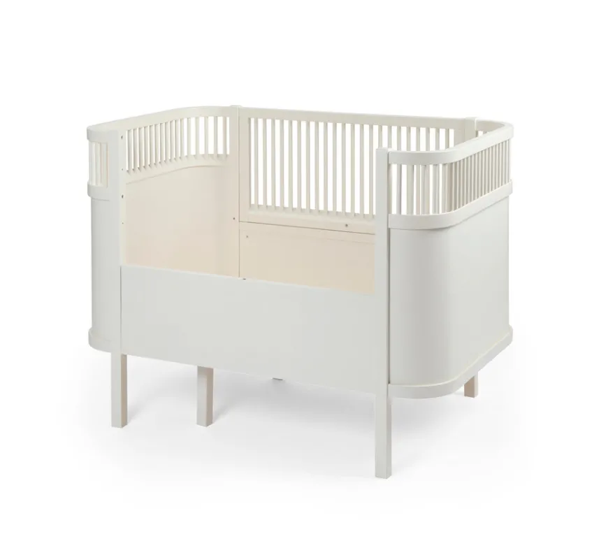 Sebra Växasäng 2i1 Baby & Juniorsäng Och Madrass - Classic White