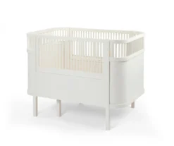 Sebra Växasäng 2i1 Baby & Juniorsäng Och Madrass - Classic White