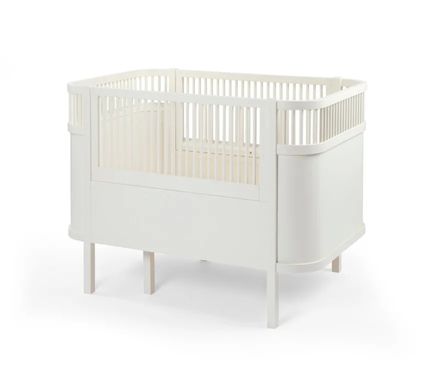 Sebra Växasäng 2i1 Baby & Juniorsäng Och Madrass - Classic White