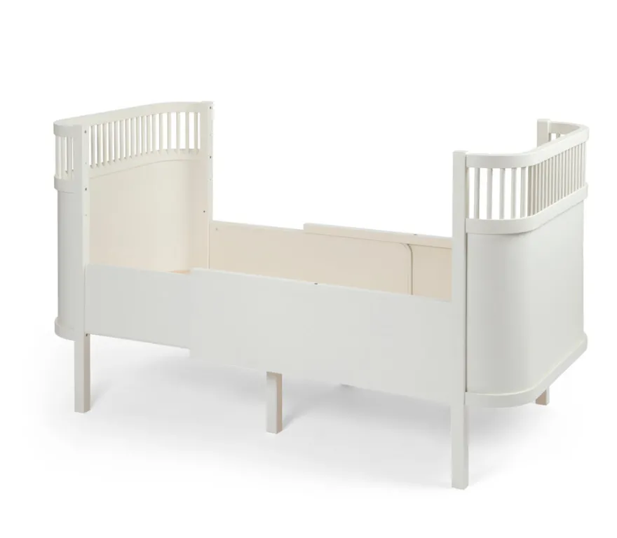 Sebra Växasäng 2i1 Baby & Juniorsäng Och Madrass - Classic White