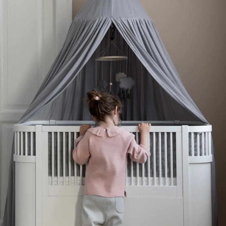 Sebra Växasäng 2i1 Baby & Juniorsäng Och Madrass - Classic White
