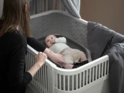 Sebra Växasäng 2i1 Baby & Juniorsäng Och Madrass - Classic White