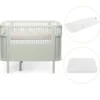 Sebra Växasäng 2i1 Baby & Juniorsäng Och Madrass - Mist Green