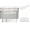 Sebra Växasäng 2i1 Baby & Juniorsäng Och Madrass - Stone Grey