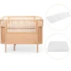Sebra Växasäng 2i1 Baby & Juniorsäng Och Madrass - Wooden Edition