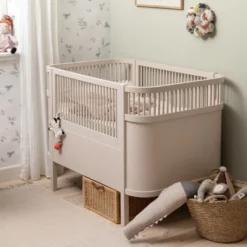 Sebra Växasäng 2 i 1 Baby & Juniorsäng - Birchbark Rose