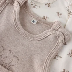 Set Body med Sparkdräkt - Silver Mink Melange