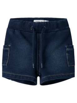 Silas Denim Biker Shorts - Dark Blue Denim
