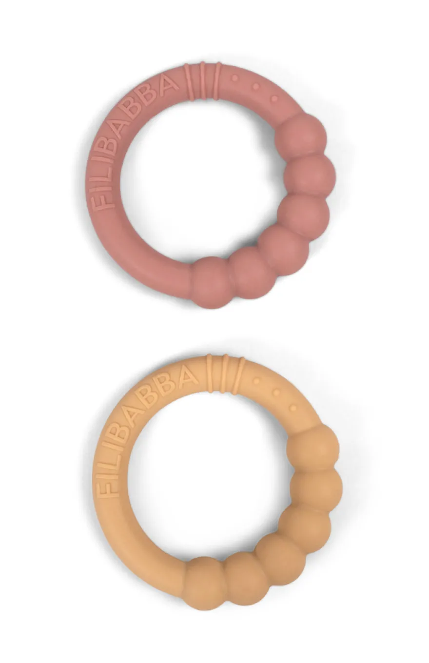 Silikonbitring 2-pack - Vintage Rose