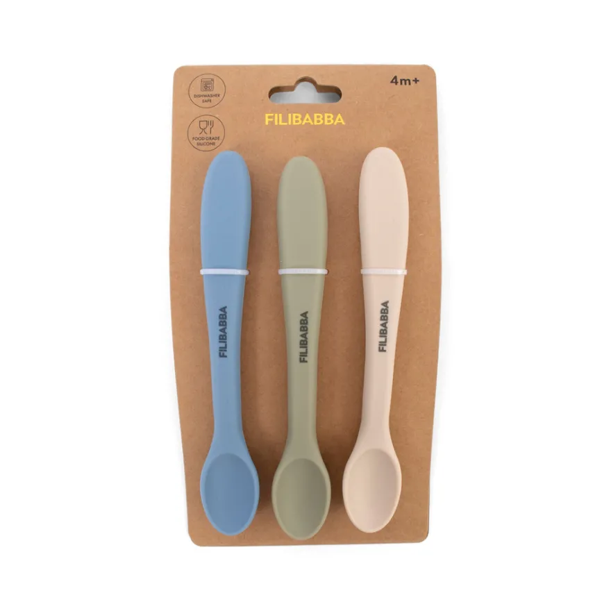 Silikonskedar 3-pack - Ocean Mix