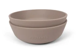 Silikonskål 2-pack - Warm Grey