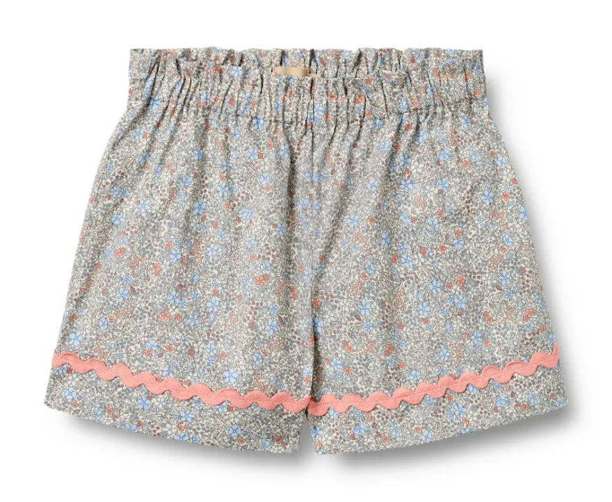 Silja Lace Shorts - Air Blue Flowers