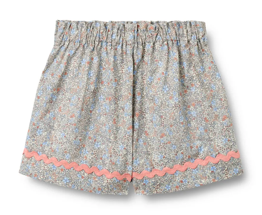 Silja Lace Shorts - Air Blue Flowers
