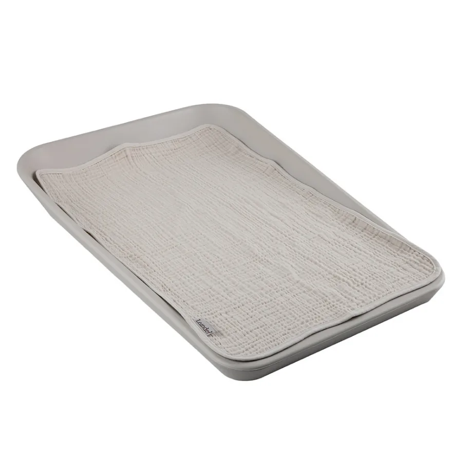 Skötunderlägg muslin, 2 pk.-Cappuccino/Mocca