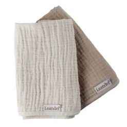 Skötunderlägg muslin, 2 pk.-Cappuccino/Mocca