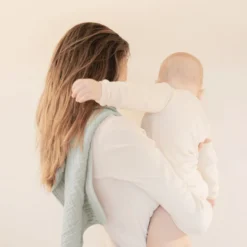 Skötunderlägg muslin, 2 pk.-Pearl Grey/Sage Green