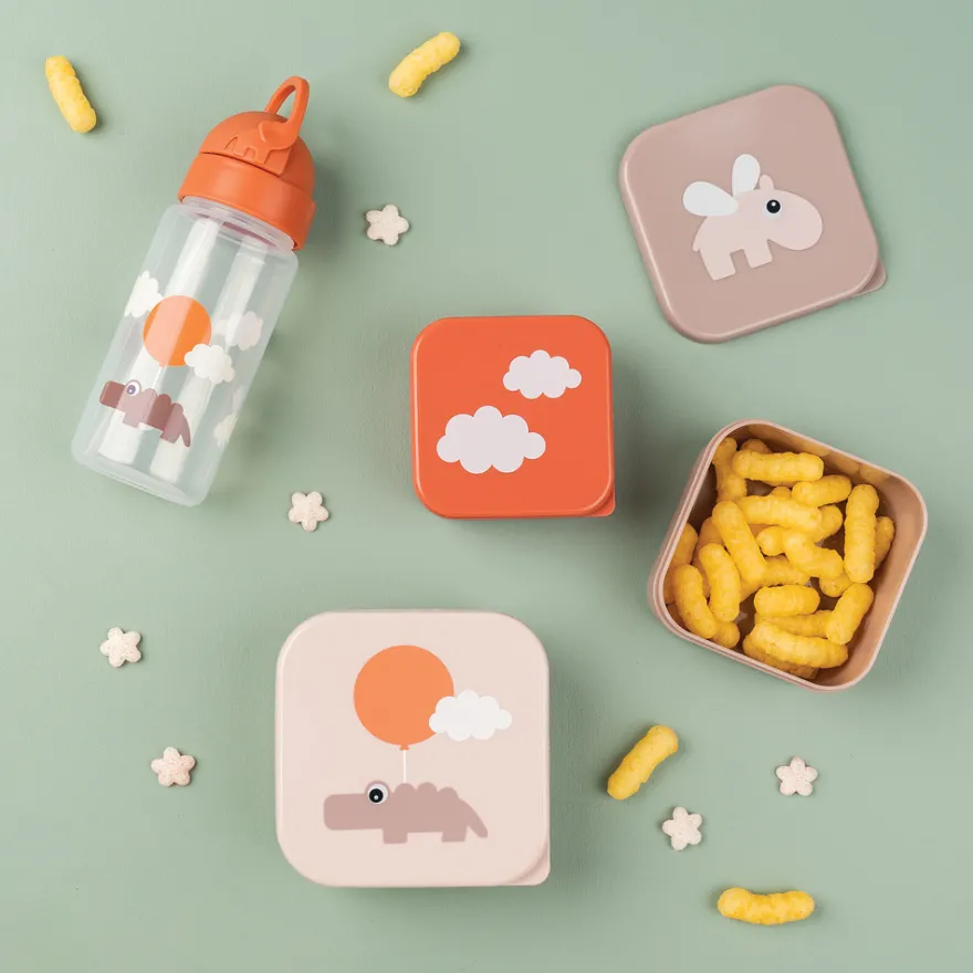 Snacksbox 3-pack Happy Clouds - Powder