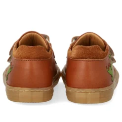 Sneaker m. Dino Broderi - Cognac/Cognac