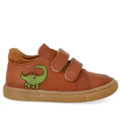 Sneaker m. Dino Broderi - Cognac/Cognac