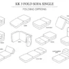 Soffa 3 -sits Single Soft - Mörkgrå/Svartgrå