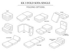 Soffa 3 -sits Single Soft - Mörkgrå/Svartgrå