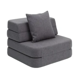 Soffa 3 -sits Single Soft - Mörkgrå/Svartgrå