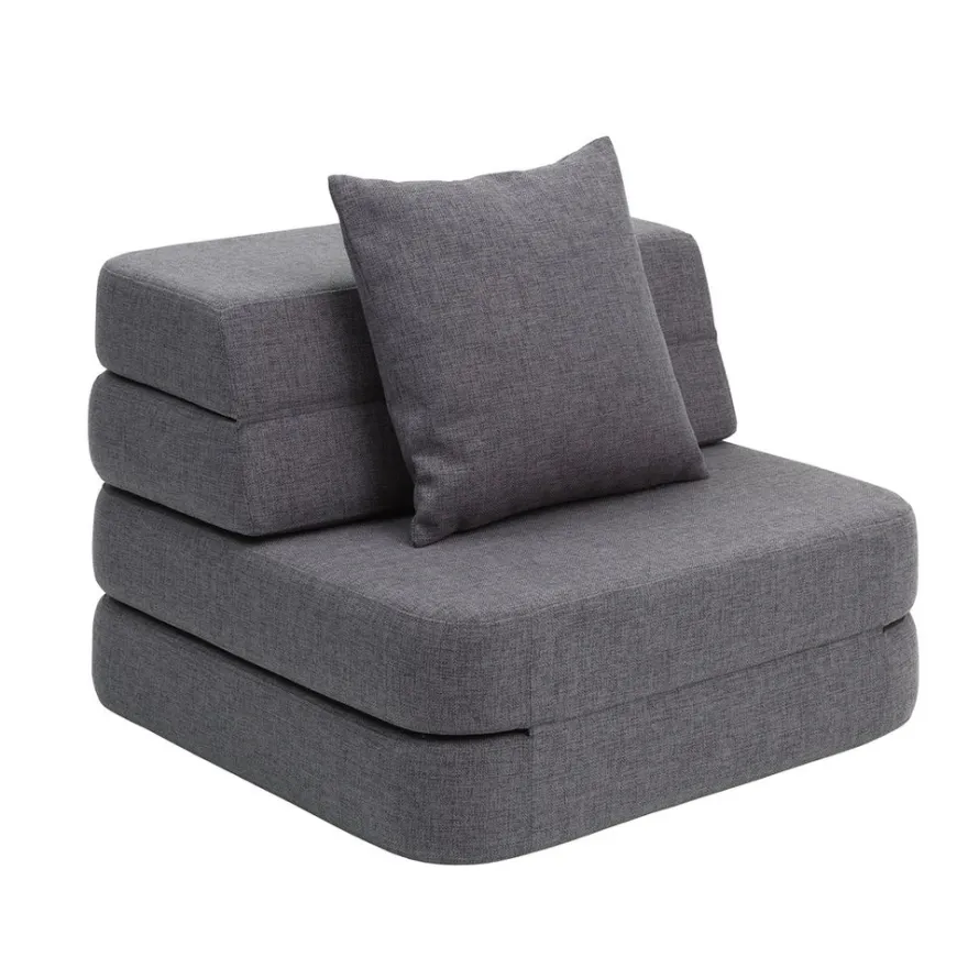 Soffa 3 -sits Single Soft - Mörkgrå/Svartgrå