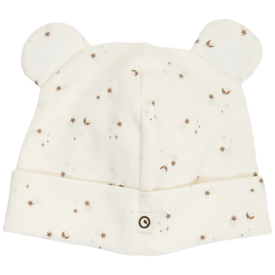 Sparkle Rib Björnmössa m. Öron - Balsam cream/ Walnut/ Oat