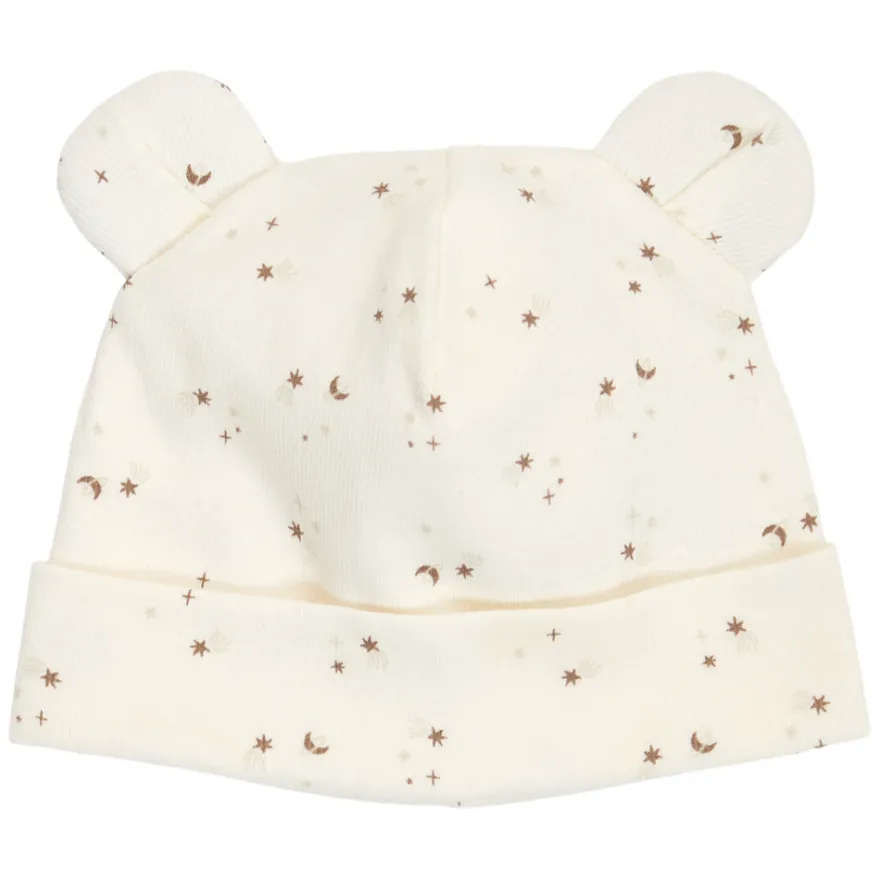 Sparkle Rib Björnmössa m. Öron - Balsam cream/ Walnut/ Oat