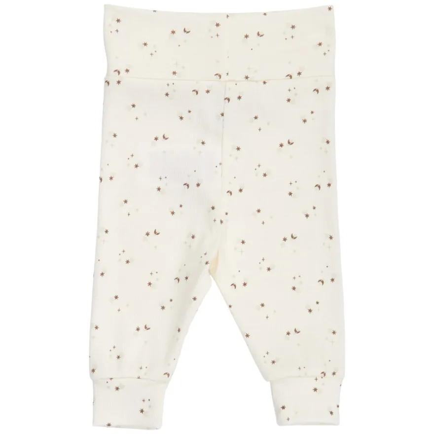 Sparkle Rib Byxor m. Stjärnor - Balsam cream/ Walnut/ Oat