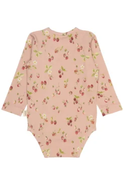 Star Långärmad Body - Misty Rose Strawberry