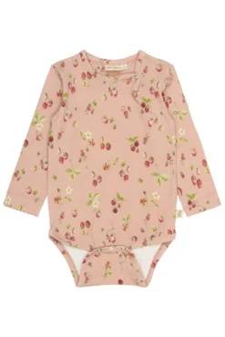 Star Långärmad Body - Misty Rose Strawberry