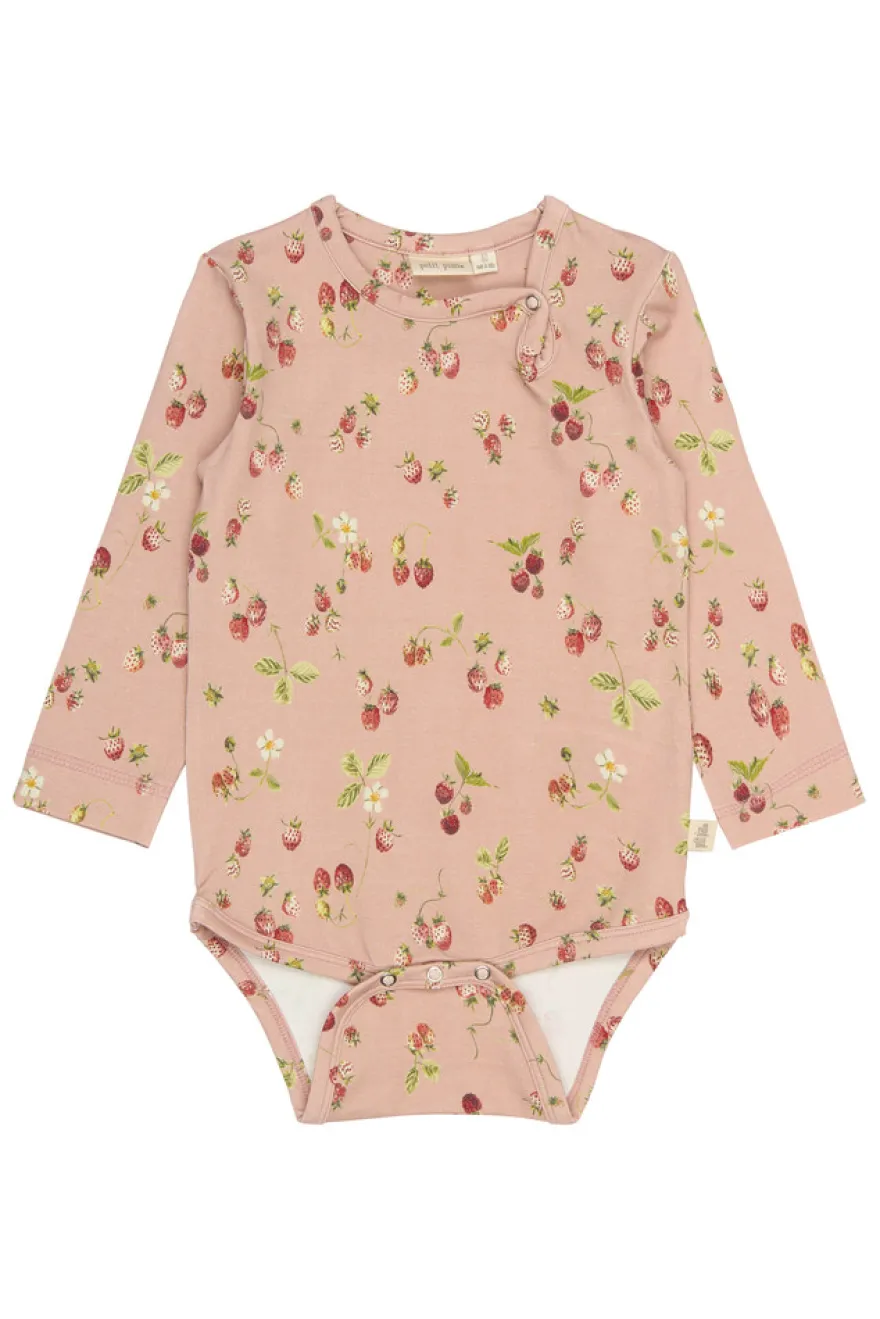Star Långärmad Body - Misty Rose Strawberry