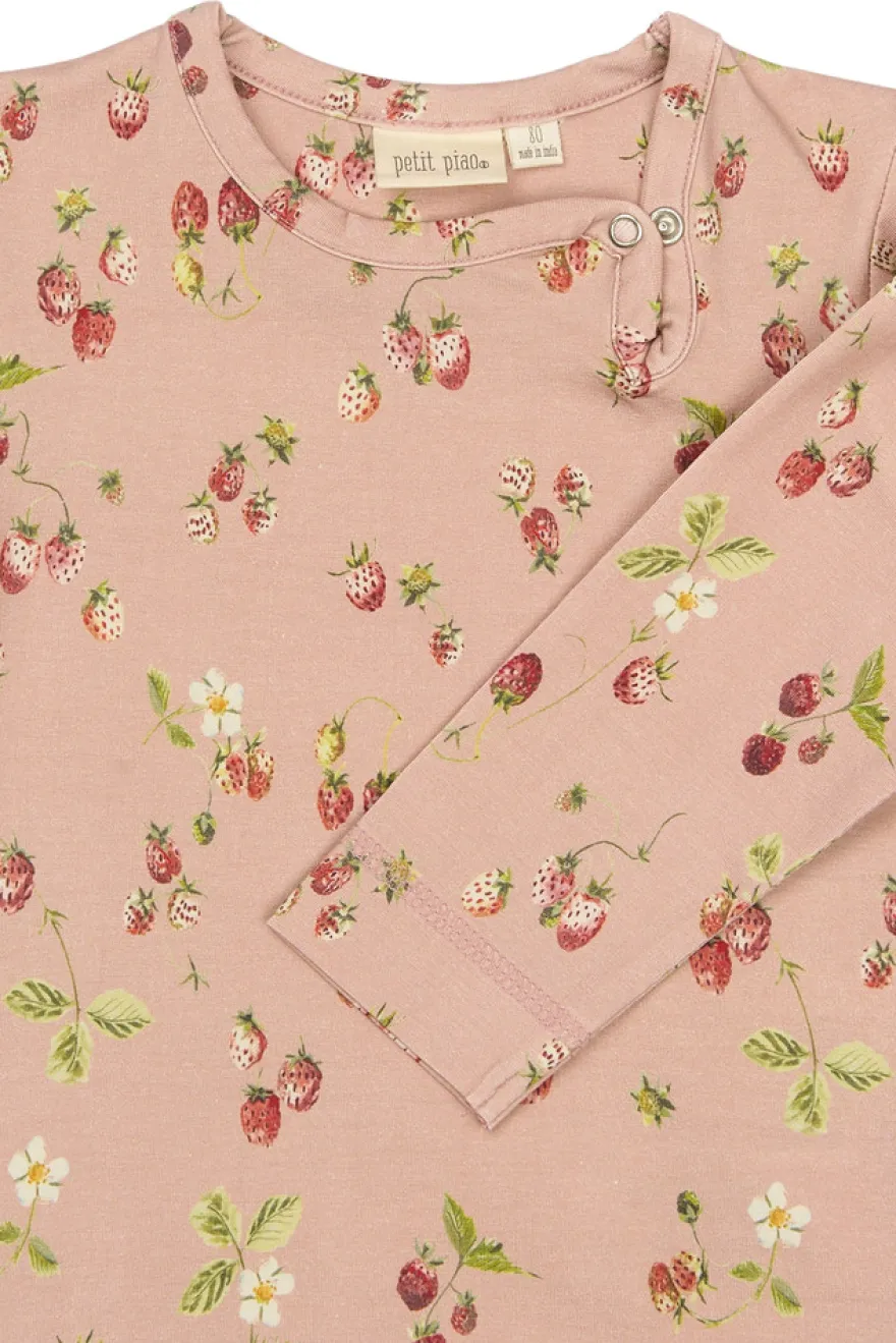Star Långärmad Body - Misty Rose Strawberry
