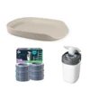 Startpaket - Skötbädd Sebra, Blöjhink inkl. 6-pack Refill - Seabreeze Beige