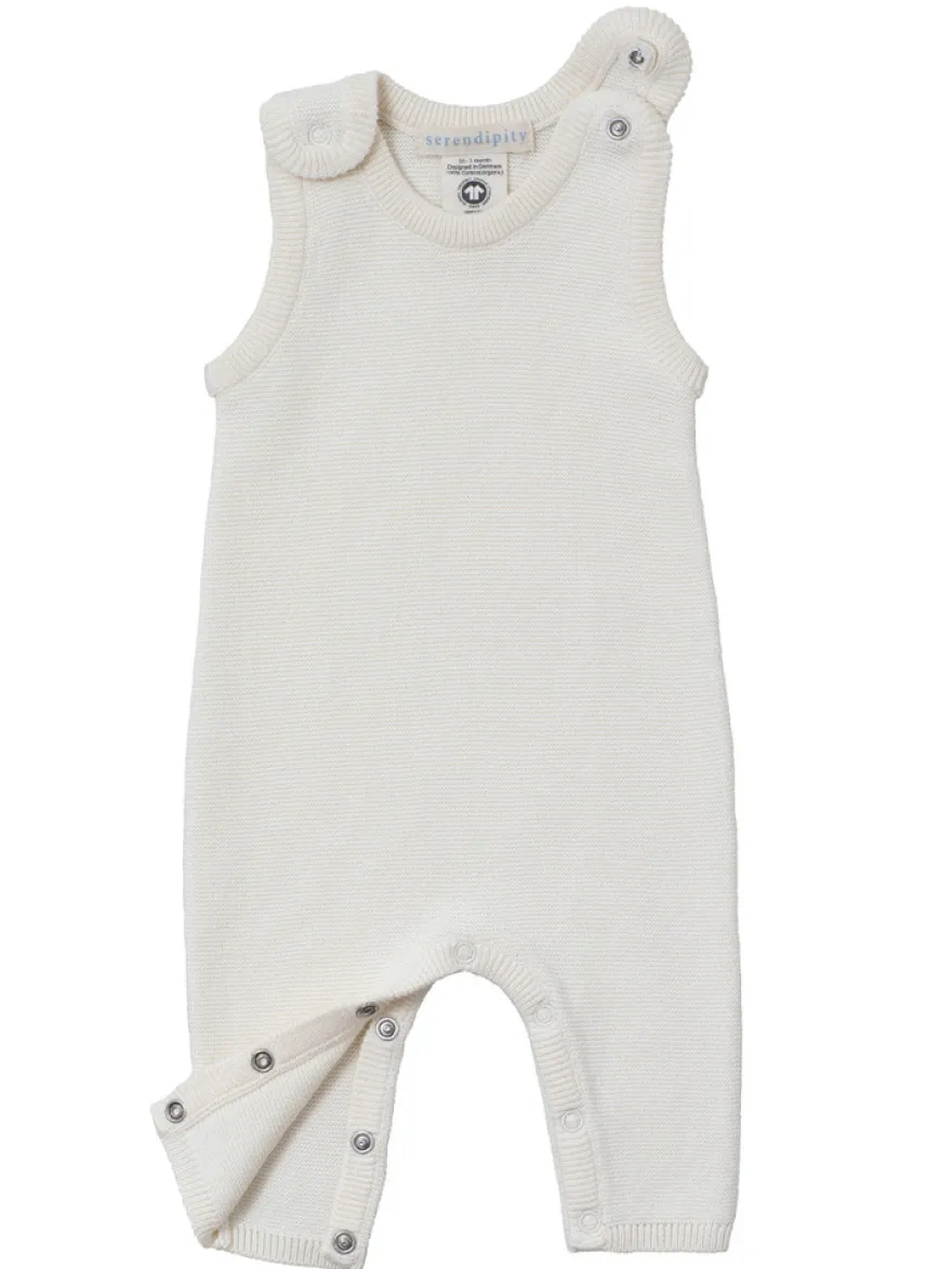 Stickad Romper - Creme
