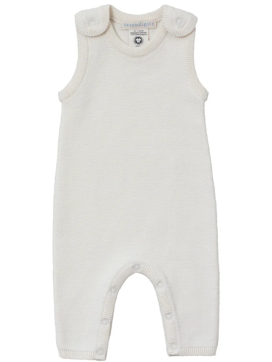 Stickad Romper - Creme