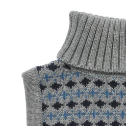 Stoffe Jacquard Halskrage - Grey melange