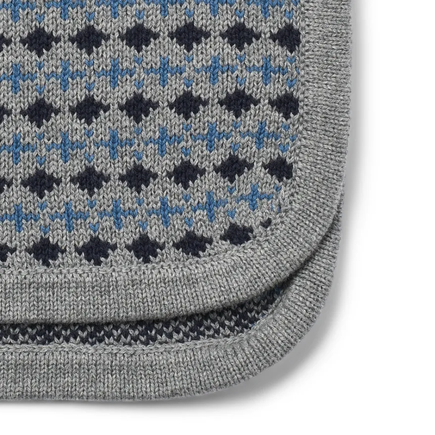 Stoffe Jacquard Halskrage - Grey melange