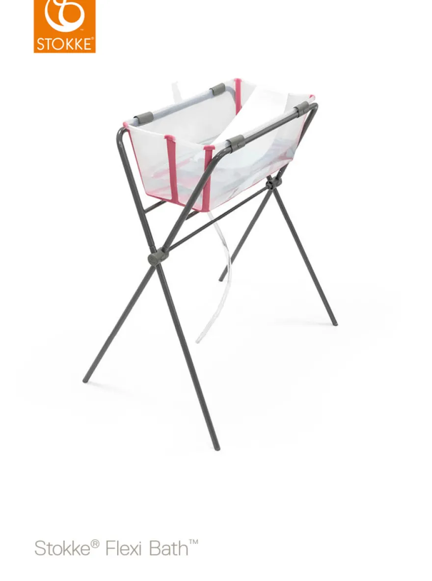 Stokke® Flexi Bath Badbalja Inkl. Stativ & Stöd Till Nyfödd - White
